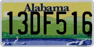 AL license plate 13DF516