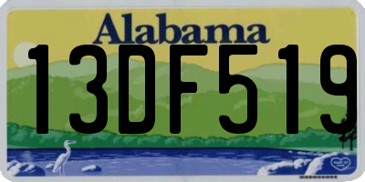 AL license plate 13DF519