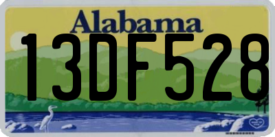 AL license plate 13DF528