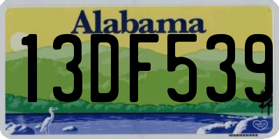 AL license plate 13DF539