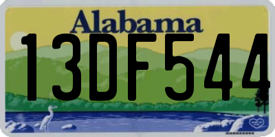 AL license plate 13DF544
