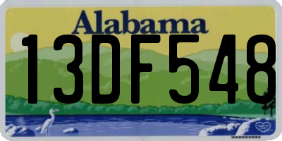 AL license plate 13DF548