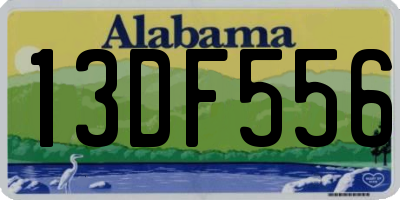 AL license plate 13DF556