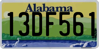 AL license plate 13DF561
