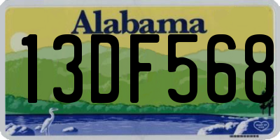 AL license plate 13DF568