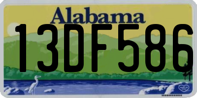 AL license plate 13DF586