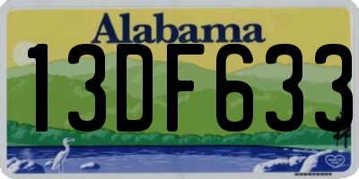 AL license plate 13DF633