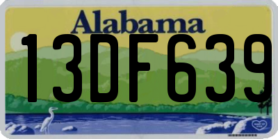 AL license plate 13DF639
