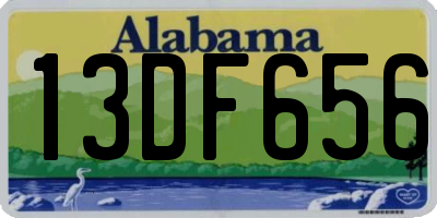 AL license plate 13DF656