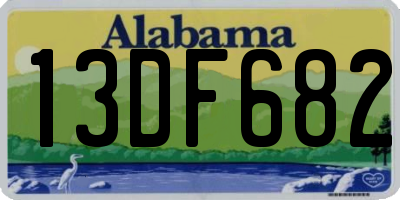 AL license plate 13DF682