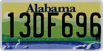 AL license plate 13DF696