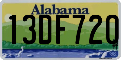 AL license plate 13DF720