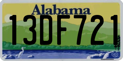 AL license plate 13DF721