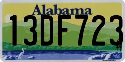 AL license plate 13DF723
