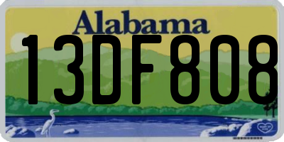 AL license plate 13DF808