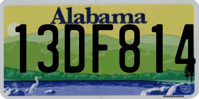 AL license plate 13DF814