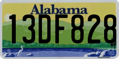 AL license plate 13DF828