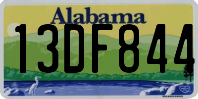 AL license plate 13DF844