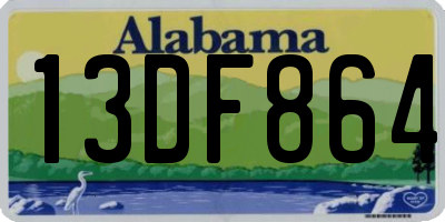 AL license plate 13DF864