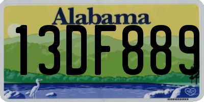 AL license plate 13DF889