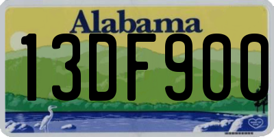 AL license plate 13DF900