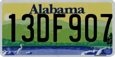 AL license plate 13DF907