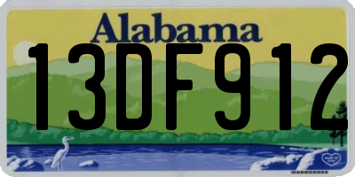 AL license plate 13DF912