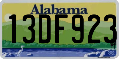 AL license plate 13DF923