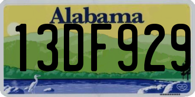 AL license plate 13DF929