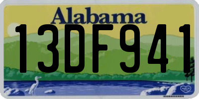 AL license plate 13DF941