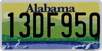 AL license plate 13DF950