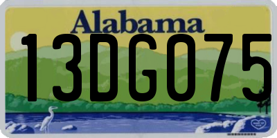 AL license plate 13DG075