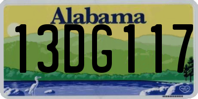 AL license plate 13DG117