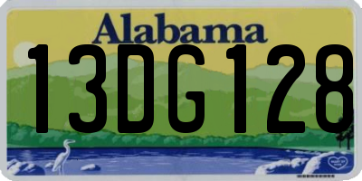 AL license plate 13DG128