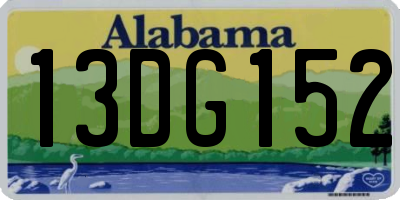 AL license plate 13DG152