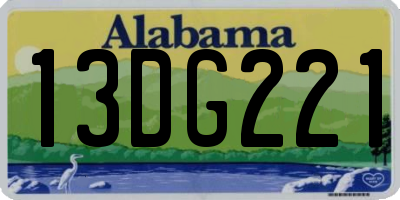AL license plate 13DG221