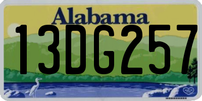 AL license plate 13DG257