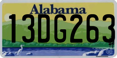 AL license plate 13DG263