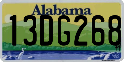 AL license plate 13DG268