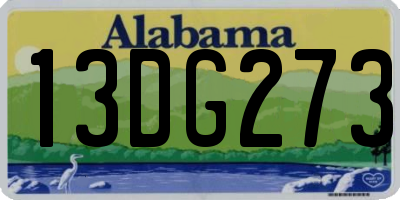 AL license plate 13DG273