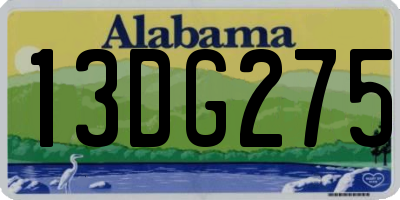 AL license plate 13DG275