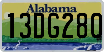 AL license plate 13DG280