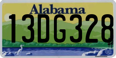 AL license plate 13DG328
