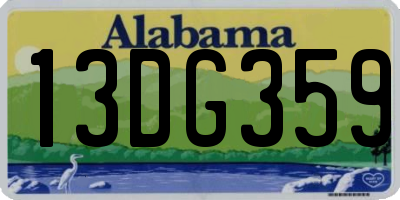 AL license plate 13DG359