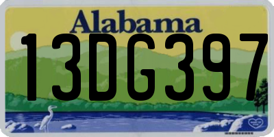 AL license plate 13DG397