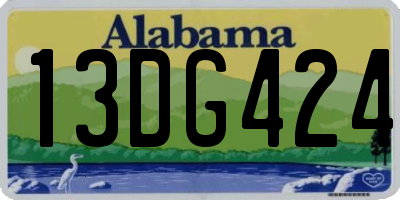 AL license plate 13DG424