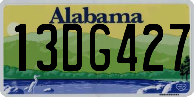 AL license plate 13DG427