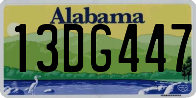 AL license plate 13DG447