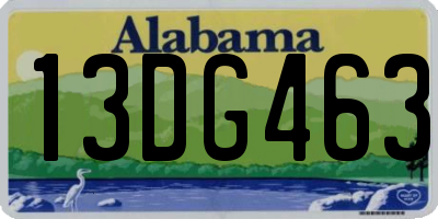AL license plate 13DG463
