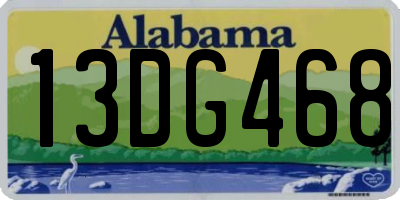 AL license plate 13DG468